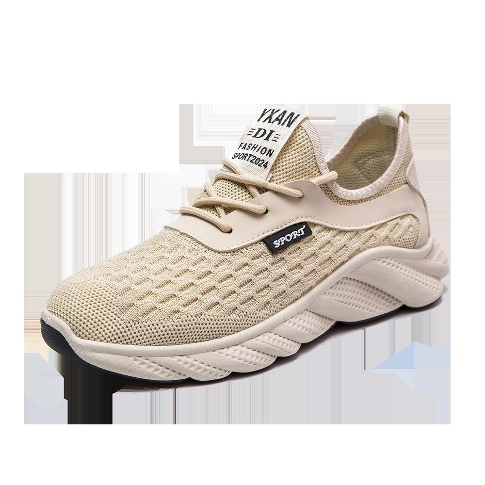 Men's Shoes 2024 New Summer Fly-woven Hollow Breathable Mesh Men's Sports Leisure Work Dad Trendy Shoes