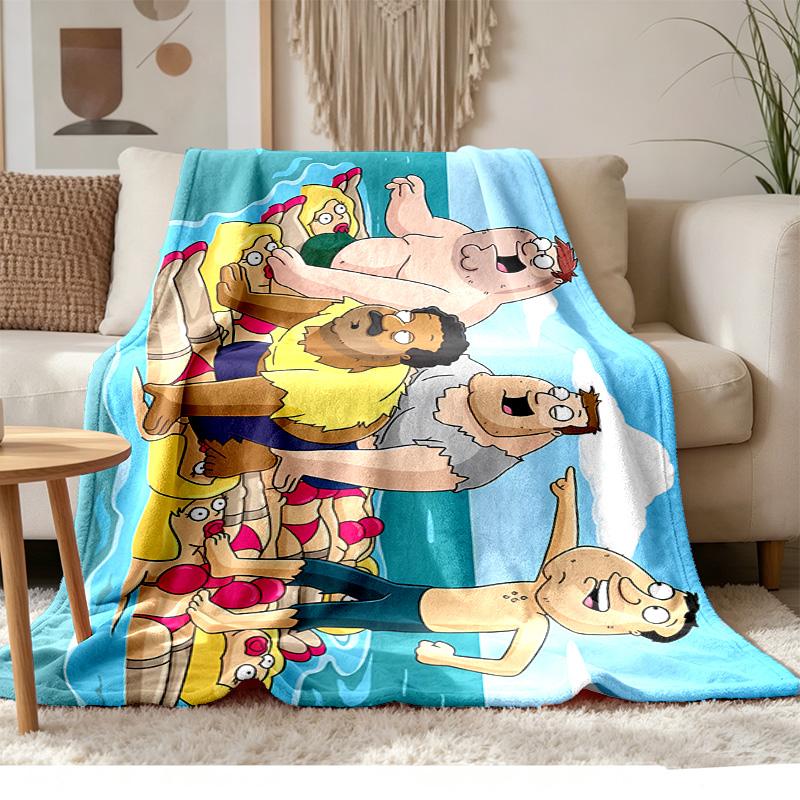 Family Guy Soft and comfortable flannel Suitable for sofas living rooms outdoor camping travel and also makes a great anniversary gift