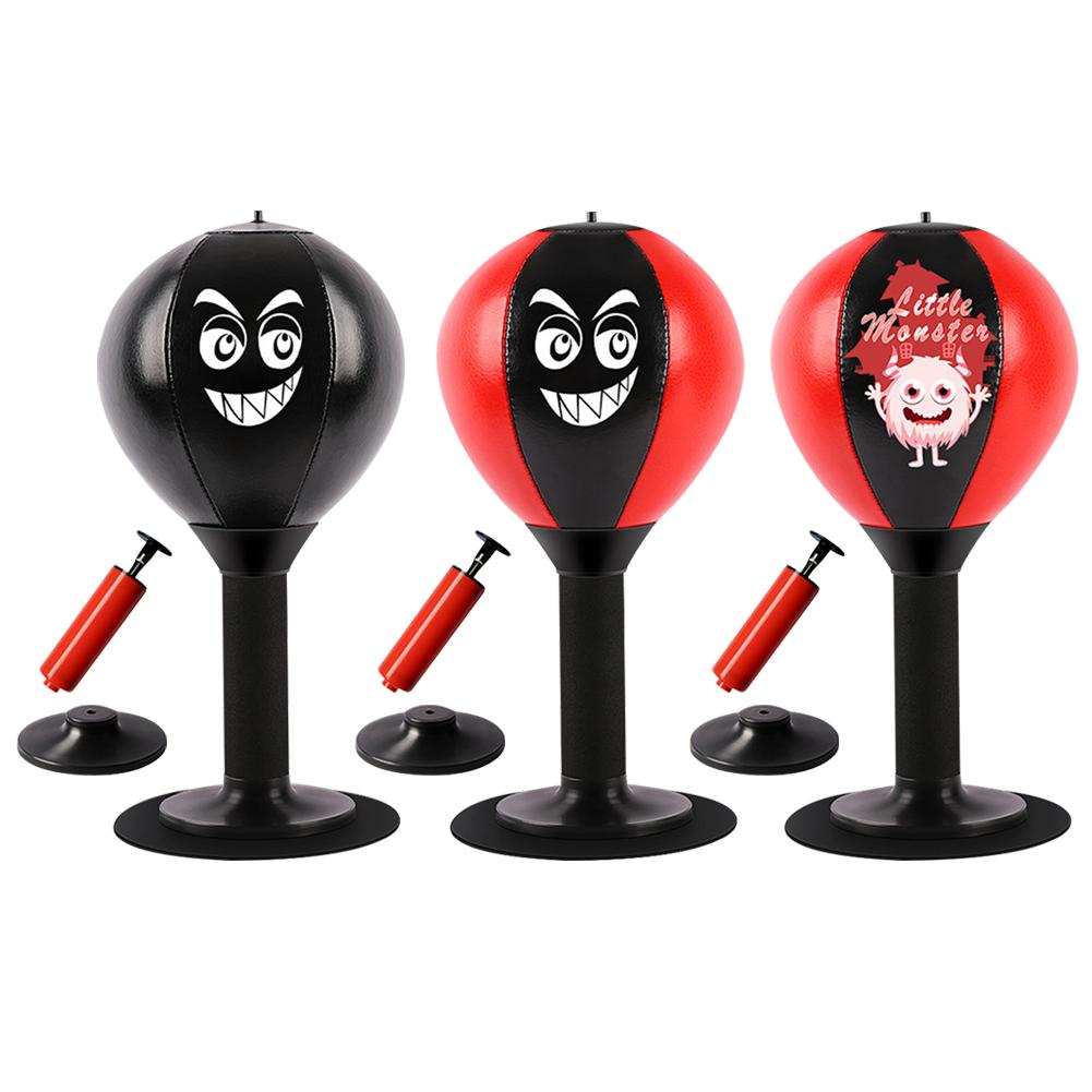 Stress Relief Punching Suction Cup Base Reflex Training Ball Spring Foam Set Easy Installation Inflatable for Fitness Equipment