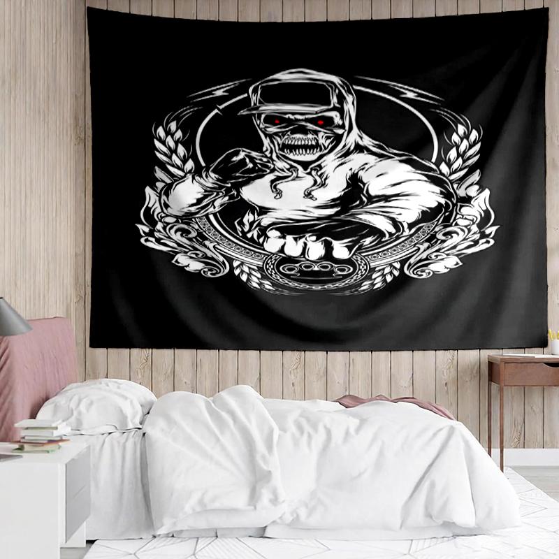 boxing Print Tapestry, Backdrop, Easy Setup, Ideal for Bedroom, Office & Living Room, with Aesthetic Wall Hanging Decor.