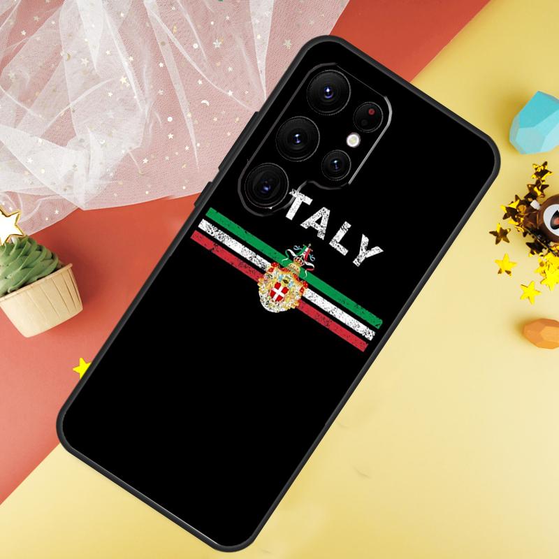 Italy Flag Phone Case For Samsung Galaxy S25 Ultra S23 FE S21 S20 S22 S24 Ultra S9 S10 Plus Cover Coque