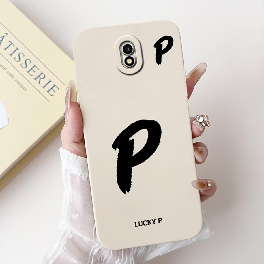 For Samsung Galaxy J7 2017 Case J730F Cover Lucky Letters Soft Silicone Protective Cover For Samsung J3 J5 Pro 2017 J7Pro Bumper