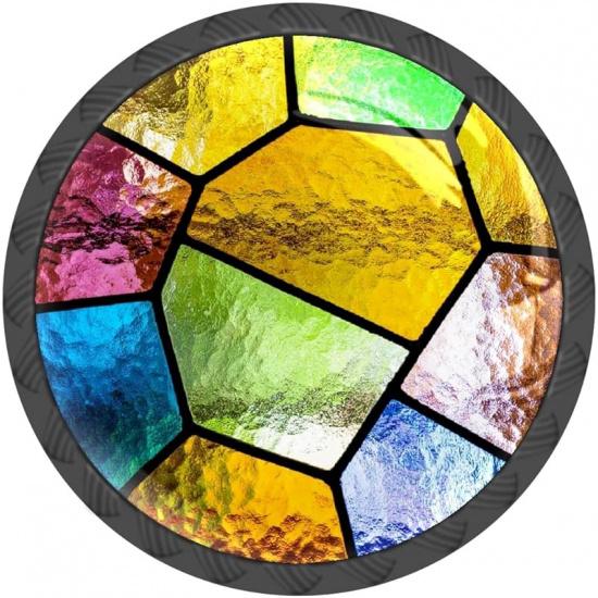 4 шт. в упаковке ручки для шкафов из цветного стекла с бабочкой, круглые ручки для ящиков из хрусталя, ручки для комодов, ящиков, ванной, кухонных шкафов, гардеробов