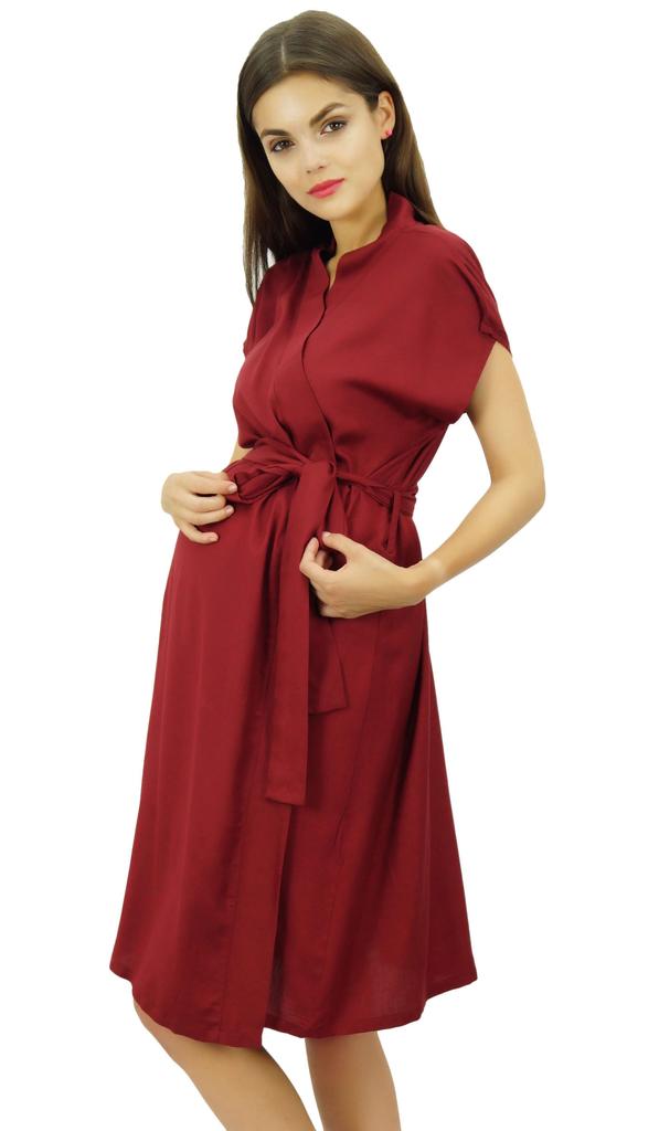 Bimba Maternity Robe Nursing Coverup With Side Shoulder Buttons Baby Shower