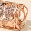 Butterfly Scarf Ring Hollow-out Ring, Rhinestone Holder, Elegant Slide for Women Shirts Neckerchiefs Shawls Silk Scarves Shiny Accessory