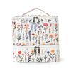 Double Layer Nail Polish Storage Bag Floral Print Large Capacity Essential Oil Bag Detachable with Handle Nail Lamp Case