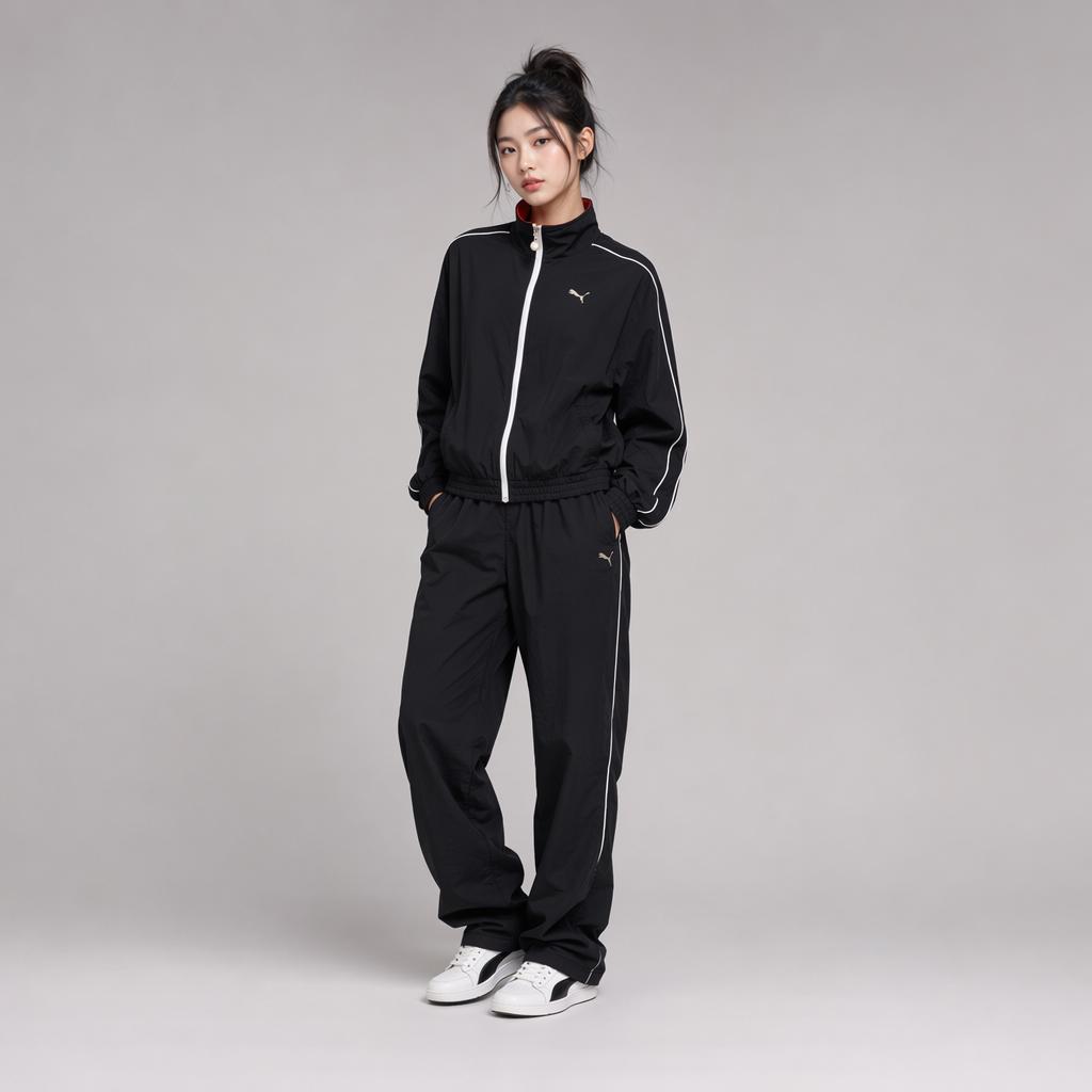 Puma Удобная куртка с длинным рукавом и воротником-стойкой с логотипом, женские куртки, цвет черный 631422-01