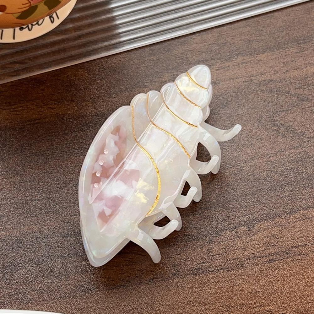 Ponytail Holder Acetate Hair Clip Headwear Hair Grab Fashion Conch Hair Claws  Female