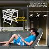 4-Piece Garden Seating Group Lounge Furniture Set 4-Piece, 115 cm x 61 cm x 65 cm, Grey + White