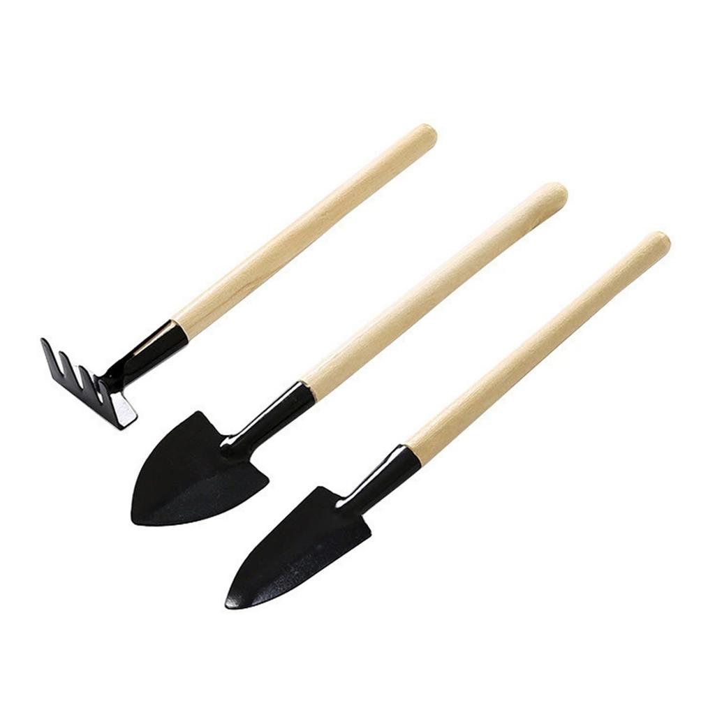 Удобный набор из 3 садовых инструментов, включая мини-лопату, совок и грабли для ухода за растениями в помещении и на открытом воздухе, а также для балконных садов