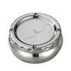 Stainless Steel Ashtray with Windproof Lid Rust Proof Easy to Clean 3 Sizes for Home Outdoor Hiking Travel Use