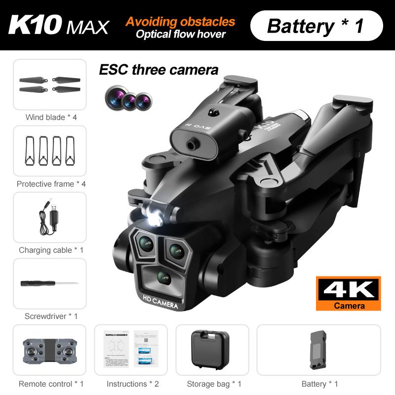 K10/E88 MAX Drone Carbon Fibre 8K HD Three Camera Professional Obstacle Avoid Aerial Photography Optical Flow Quadcopter Toy