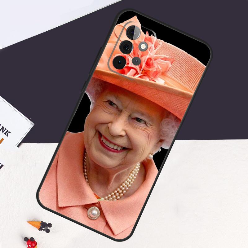 England Queen Elizabeth II Case For Samsung Galaxy A05 A06 A26 A16 A56 A36 A22 A32 A52 A54 A34 A14 A55 A15 A53 A33 A35