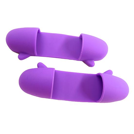 1 Pair Mini Silicone Heat Insulated Finger Clip Bowl Dish Plate Clamp Holder