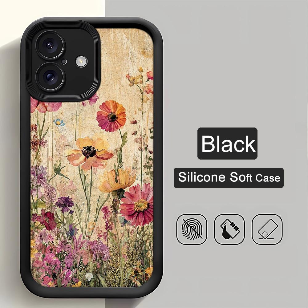 Чехол для телефона с подсолнухом для IPhone 17 Air 16 15 14 13 12 11 Pro Max Ударопрочный силиконовый чехол для IPhone 16 15 14 Plus
