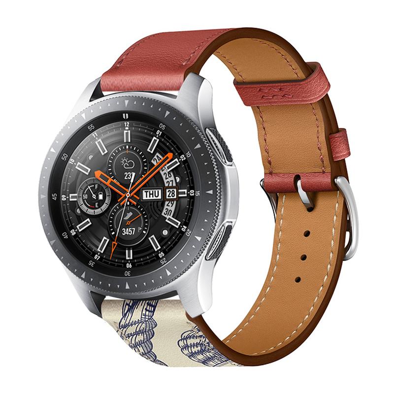 Кожаный ремешок 20 мм 22 мм для Samsung Galaxy Watch 7/6/5/pro/4/Classic 44 мм 40 мм Браслет Ремень Huawei GT-6-5-4-3-2-Pro 46 мм Ремешок