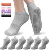 Женские носки для йоги спортивные противоскользящие силиконовые для фитнеса профессиональные тренировочные для бега пилатеса защищающие пятку укороченные носки хлопок