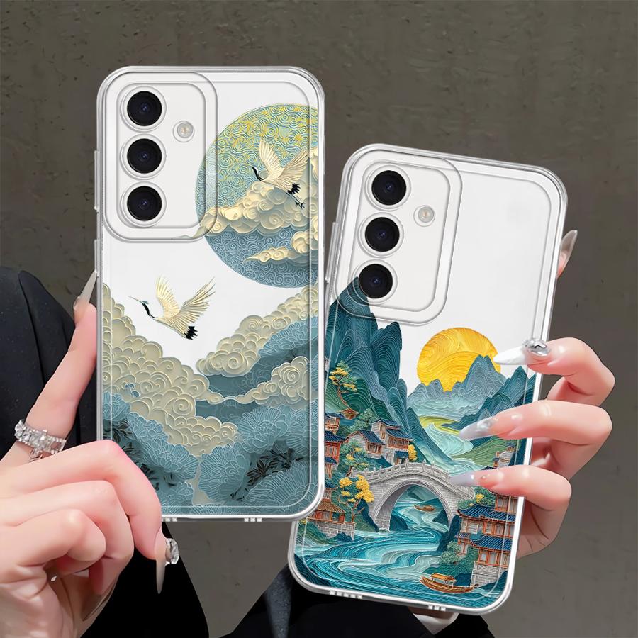 Чехол для телефона Samsung Galaxy A57 A34 A35 A36 A37 A56 A26 A24 A52 A54 A15 A52 A17 A25 A51 A14 A16 A55 A31 A23 Горный Арт
