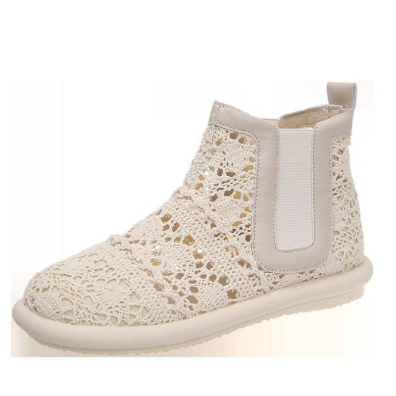 Модные новые женские дышащие сетчатые сандалии-ботинки летняя обувь шнуровка для ходьбы неглубокие новые однотонные нескользящие повседневные туфли женские вулканизированные туфли