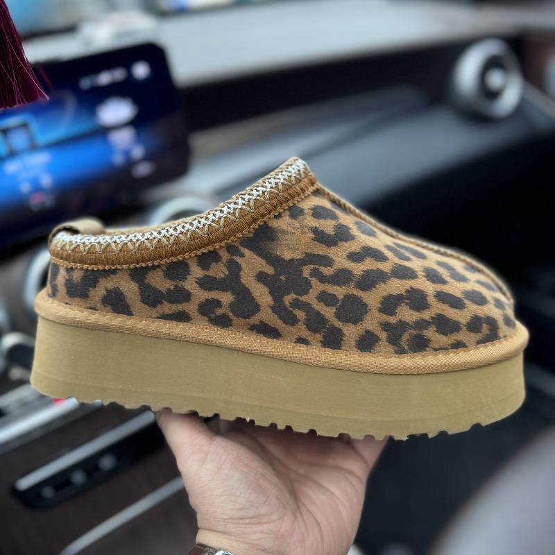 Crafted Thick-soled Snow Boots Women's Inner Heightening Fur Integrated Cotton Boots Slippers Cowhide Wool Velvet Non-slip