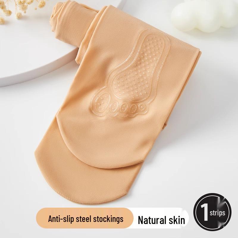 Plus Size Anti-Snag Steel Wire Horse Oil Pantyhose - Autumn/Winter Thickened Flesh-Colored Bare Leg Shapers