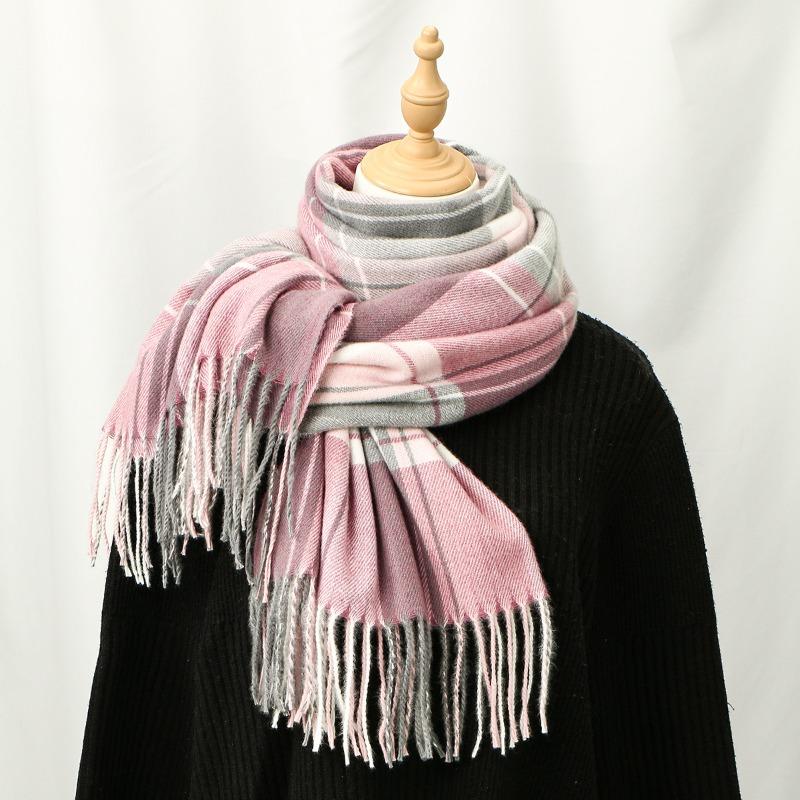 High-end New Imitation Cashmere Versatile Scarf Women's Soft Warm Thickened Shawl Cold-proof Scarf