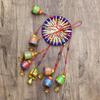 Handcrafted Decorative Wall/Door/Window Hanging Bells Decorative Showpiece - 49 Cm  (Brass, Paper Mache, Multicolor)