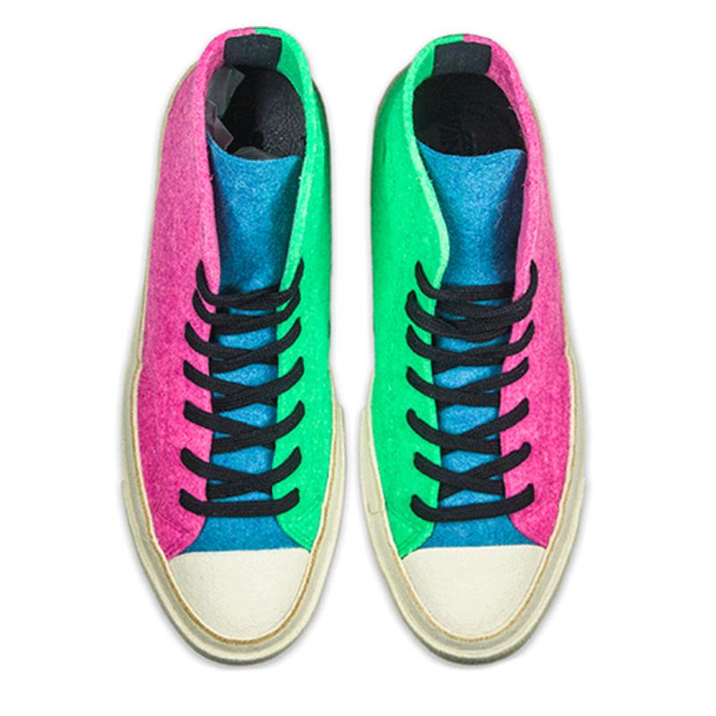 J.W.Anderson x Converse 1970s Hi "Fuchsia Purple Island Green" Повседневная Нескользящая Износостойкая Обувь Унисекс Розовый