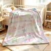 Cute Stars Flannel Blanket Warm Soft Halloween Christmas Couch Warm Cozy Decorative Decor Gift for All Season