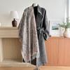 New Scarf Women's Autumn and Winter Shawl Ethnic Style Cashew Color Tassel Travel Outer Cloak