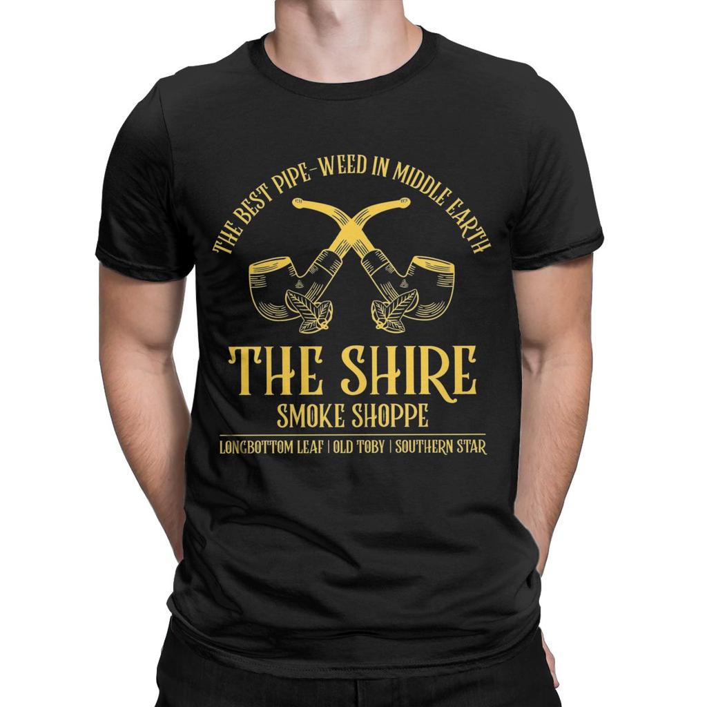 Мужская футболка The Shire Smoke Shoppes L-Lords Of The R-Rings Крутые хлопковые футболки с коротким рукавом и круглым вырезом, одежда больших размеров