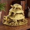 Фигурка черепахи из пирита Подарок на день рождения Фигурка черепахи из латуни Изысканное украшение для стола в гостиной