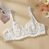 Сексуальный кружевной бюстгальтер для большой груди, чашка B/C, на косточках, с регулировкой, пуш-ап, кружевное белье с вышивкой, бюстгальтер без подкладки