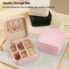4Colors Jewelry Storage Box Leather Organizer Display Box Fine Ring Earrings Organization Travel