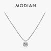 925 Sterling Silver Clear CZ Necklace Pendant Fashion Link Chain For Women Party Fine Jewelry