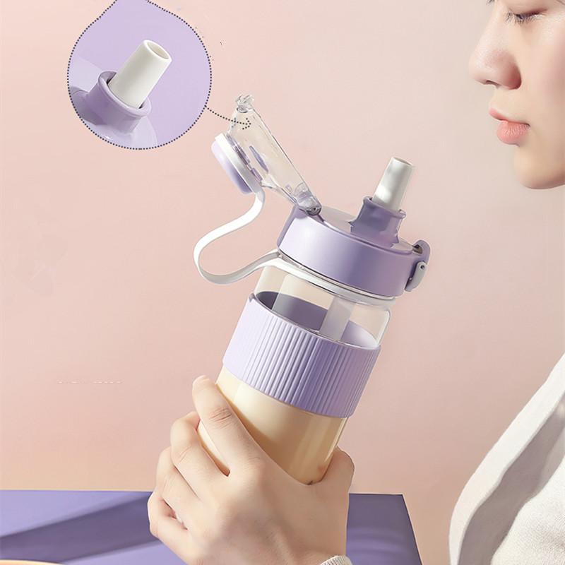 1100 мл/720 мл модная бутылка для воды из здорового материала с соломинкой, большая емкость, спортивные пластиковые бутылки для питья, экологически чистые