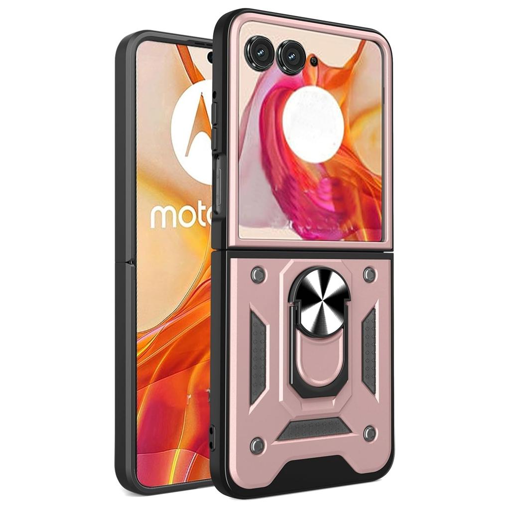 Бронированный противоударный чехол для Motorola Razr 50 Ultra, чехол для Moto Razr Plus 2024 с кольцом, магнитным держателем, чехол Fundas