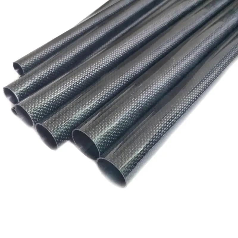 2pcs 500mm Carbon Fiber Tube Glossy Surface High Quality Round Multi Size Carbon Fiber Pipe For RC Model Airplane