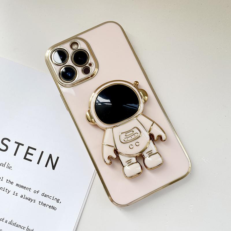 Кронштейн астронавта, мягкий чехол с квадратным краем и покрытием для телефона, роскошный чехол из ТПУ с покрытием для телефона Infinix