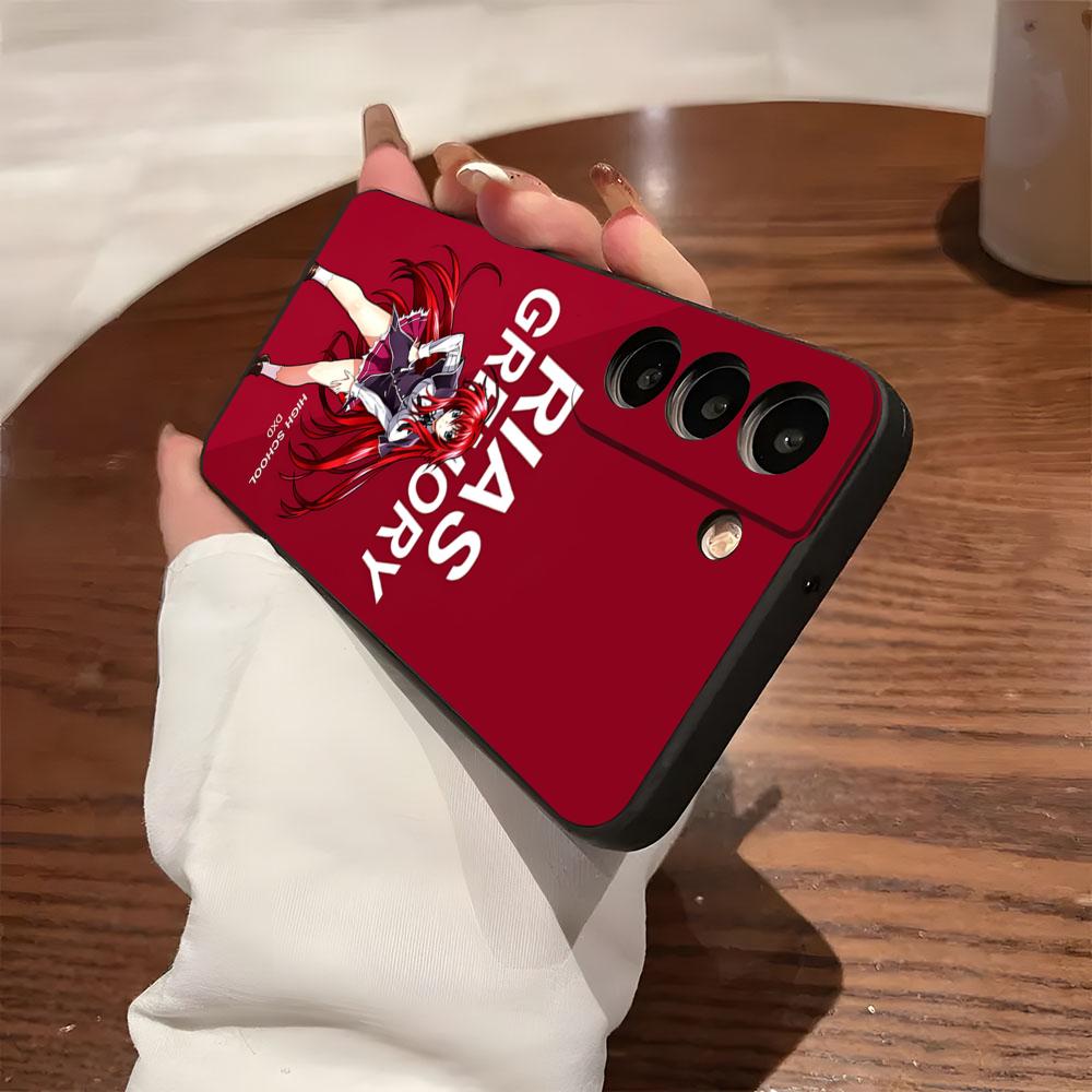 Чехол для телефона DXD Rias G-Gremory для Samsung S26 S25 S24 FE S23 S22 S21 Plus S20 Ultra Note20Ultra Черный Мягкий
