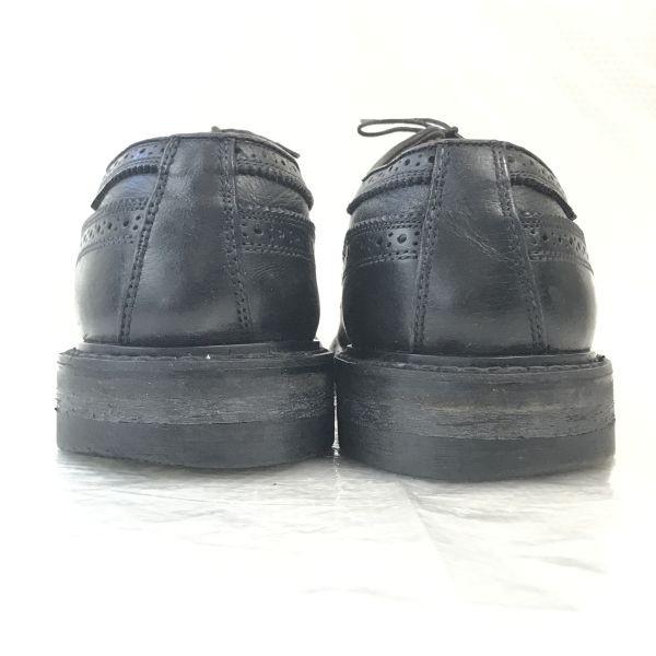 70s-80s IBILEY’S CAT'S PAW Heel Pebbled Leather Long Wingtip 9.5D 27-27.5cm Black(USED)