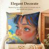 Handsome Fashion Pretty Cushion Cover Natural Linen Organic Fabric DoubleSided Printing Sofa Home Decor Gift Pillow Case