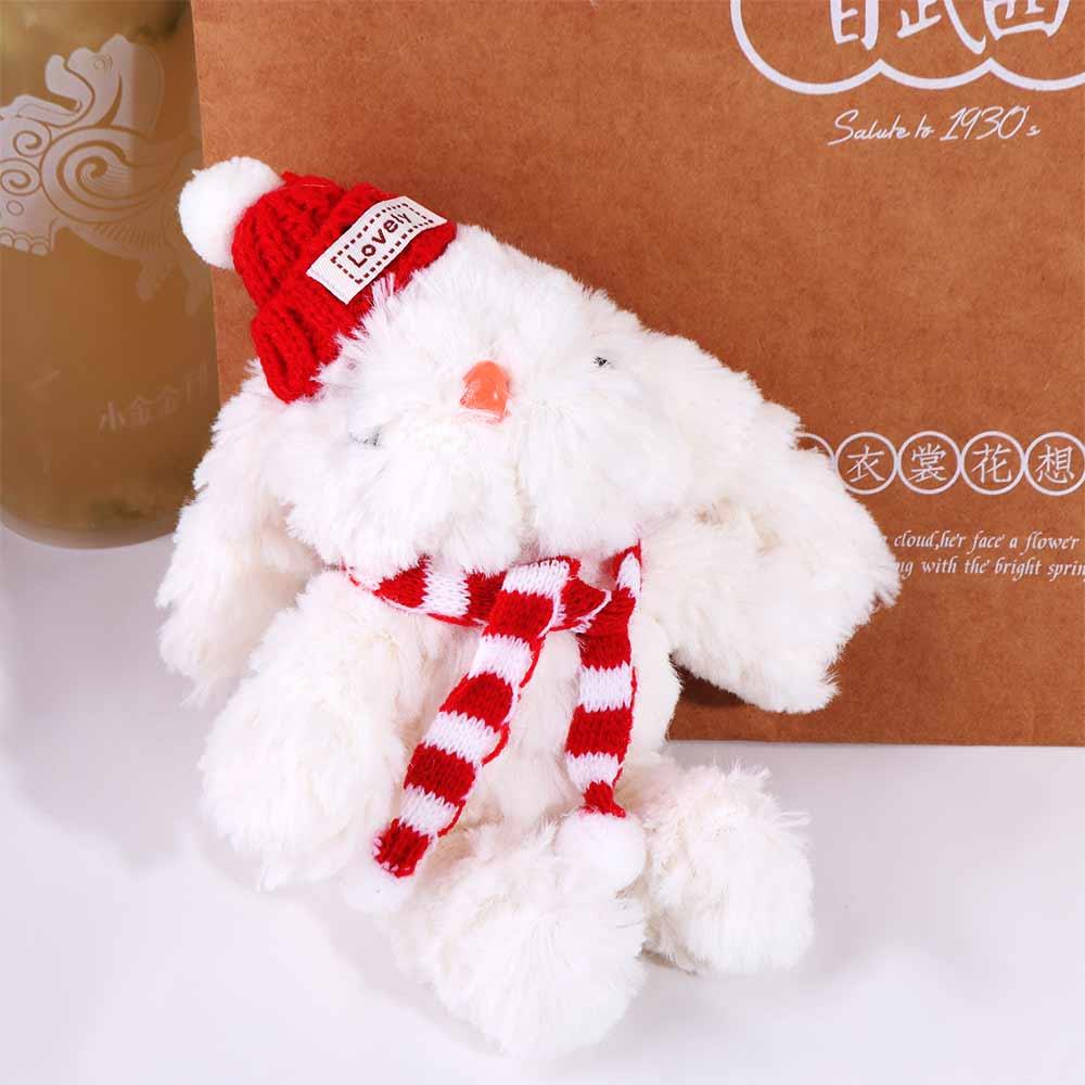 Cartoon Cartoon Plush Keychain Soft Plush Doll Key Ring Cute Christmas Rabbit Pendant Friends