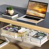 Invisible Storage Table Shelf Storage Box New Pull Out Storage Box Hanging Under Desk Drawer Large Capacity Undertable Drawer