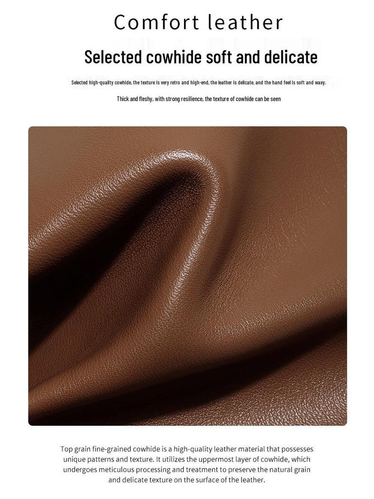 Genuine Leather Women's Light Luxury Shoulder Handbag - High-End Commuting Tote for 2025