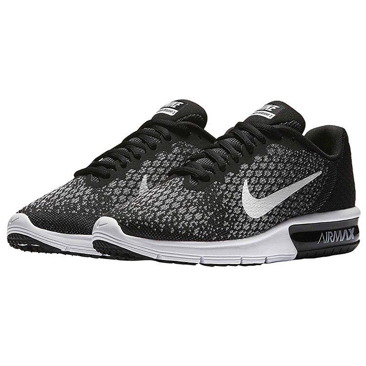 Nike Air Max Sequent 2 Черный Белый Темно-серый Женские 852465-002