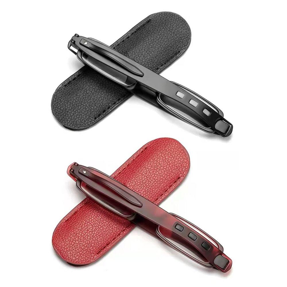 Считыватели с зажимами для ручек, поворот на 360° с кожаным чехлом, очки для чтения с защитой от синего света, портативные складные