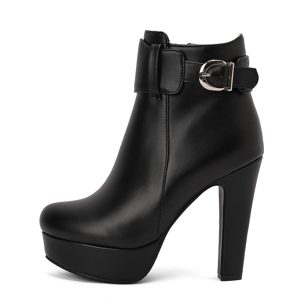 Модная женская обувь Модные короткие ботинки Осень Зима Сексуальные ботильоны на платформе для женщин Черные Красные Желтые Белые Женские туфли Большие 34-46