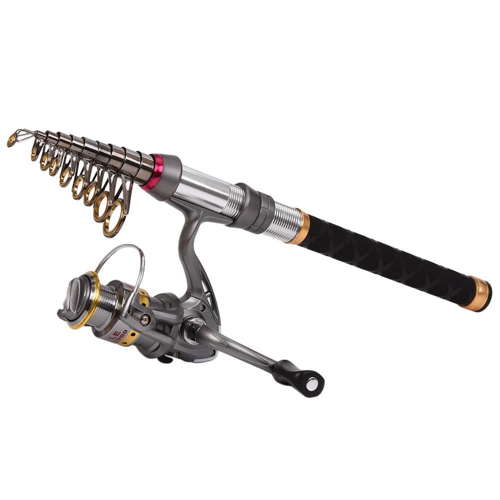 Катушка для удочки Combo Carbon Fibre Telescopic Fishing Rod Spinning Reels
