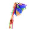 Cat Toys Interactive Funny Multicolor Color Feather Bells Cat Stick for Pet
